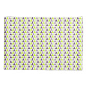 Farbenfrohe Lila Geometrie des Limes Kissenbezug (Rückseite-Links)