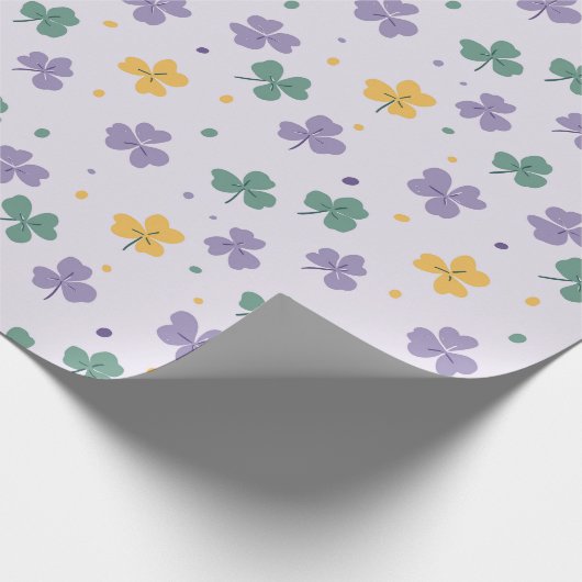 Farbenfrohe lila Kleber-Blätter Packpapier (Ecke)