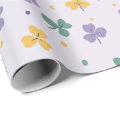 Farbenfrohe lila Kleber-Blätter Packpapier (Rolleneckpunkt)