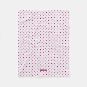 Farbenfrohe lila Polka-Punkte-Muster Fleecedecke
