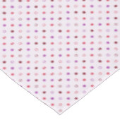 Farbenfrohe lila Polka-Punkte-Muster Tischdecke (Schrägansicht)
