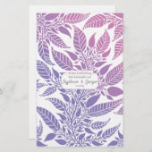 Farbenfrohe Lila und rosa Leafondesign Seifenwrap (Vorne/Hinten)