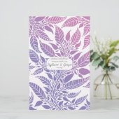 Farbenfrohe Lila und rosa Leafondesign Seifenwrap (Stehend Vorderseite)