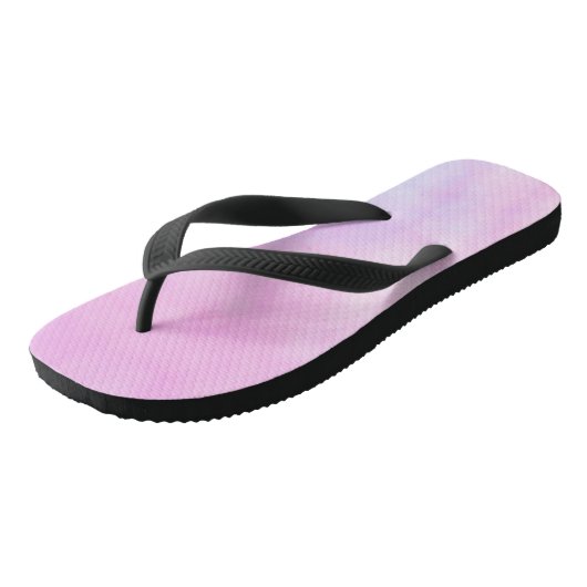 Farbenfrohe Lila Wellenpaare von Flip Flops Badesandalen (Schrägansicht)