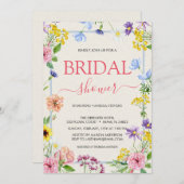 Farbenfrohe Lilac Pink Wasserfarbe Brautparty Einladung (Vorne/Hinten)