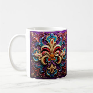 Farbenfrohe Lilie Kaffee Tasse