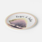 Farbenfrohe Limone Bäume im Gewitter anpassbar Pappteller (Schrägansicht)