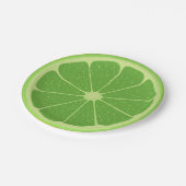 Farbenfrohe Limone Kindergeburtstag Party Moderne Pappteller (Schrägansicht)