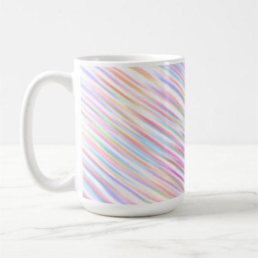 farbenfrohe Linie Muster Design Wave Art Kaffeetasse (Links)