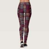 Farbenfrohe Linien aufgetragen Leggings (Rückseite)