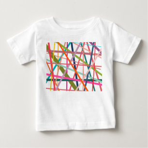 Farbenfrohe Linien Baby T-shirt