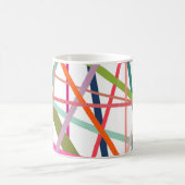 Farbenfrohe Linien Kaffeetasse (Mittel)