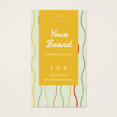 Farbenfrohe Linien Kleidungsgröße Preis Hängelmark (Vorderseite)