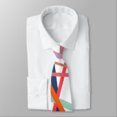Farbenfrohe Linien Krawatte (Gebunden)