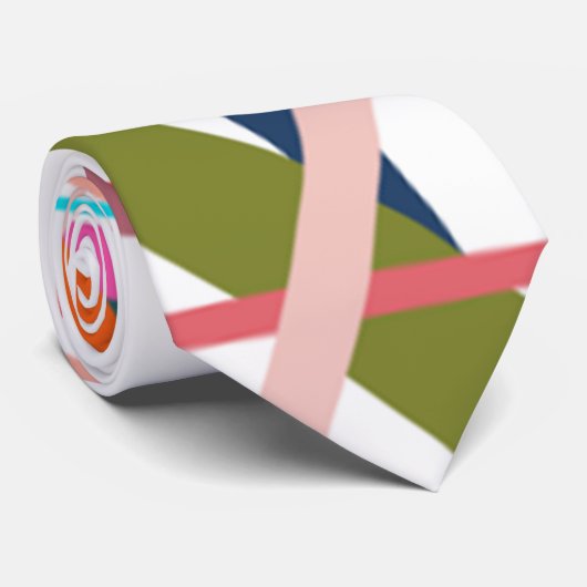 Farbenfrohe Linien Krawatte (Gerollt)