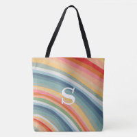 Farbenfrohe Linien Kurven Streifen Wellen MONOGRAM