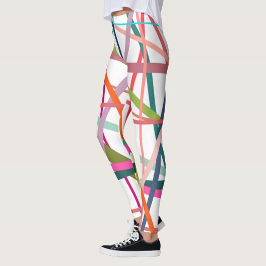 Farbenfrohe Linien Leggings (Links)