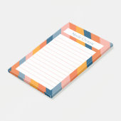 Farbenfrohe Linien Muster angefertigt Editor Post-it Klebezettel (angewinkelt)