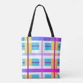 Farbenfrohe Linien Muster Tasche (Rückseite)
