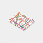 Farbenfrohe Linien  Post-it Klebezettel (angewinkelt)