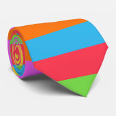 Farbenfrohe Linien Rainbow Patel Farbe Krawatte (Gerollt)