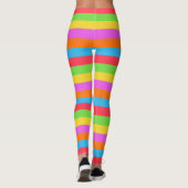 Farbenfrohe Linien Rainbow Patel Farbe Leggings (Rückseite)
