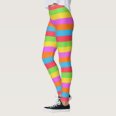 Farbenfrohe Linien Rainbow Patel Farbe Leggings (Links)