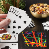 Farbenfrohe Linien Spielkarten (In Situ)