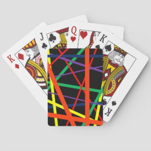Farbenfrohe Linien Spielkarten