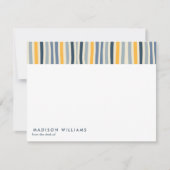 Farbenfrohe Linien Stilvolle moderne Notizkarte Mitteilungskarte (Vorderseite)