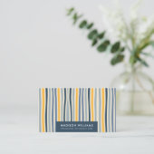 Farbenfrohe Linien Stilvolle Trendy Modernes Busin Visitenkarte (Stehend Vorderseite)