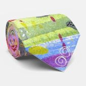 Farbenfrohe Linien Wasserfarben Abstrakt Krawatte (Gerollt)