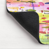 Farbenfrohe Linien Wasserfarben Abstrakt Mousepad (Ecke)