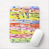 Farbenfrohe Linien Wasserfarben Abstrakt Mousepad (Mit Mouse)