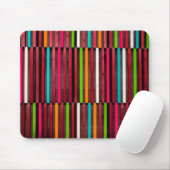 Farbenfrohe Linien Wood Blue Orange Muster Fun Mousepad (Mit Mouse)