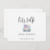 Farbenfrohe Linienführung Reales Anwesen Postkarte (Vorne/Hinten)