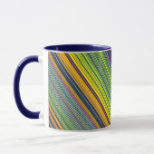 Farbenfrohe Linienmuster-Kaffeetasse Tasse (Links)