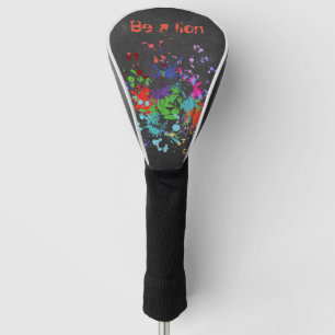 Farbenfrohe Lion Paint Artistic Splash Golf Headcover