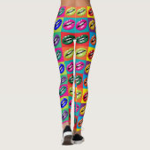 Farbenfrohe Lips Whimsical All-Over-Print-Leggings Leggings (Rückseite)