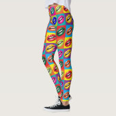 Farbenfrohe Lips Whimsical All-Over-Print-Leggings Leggings (Links)