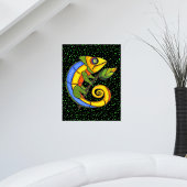 Farbenfrohe Lizard auf einer Zweigstelle Original Poster