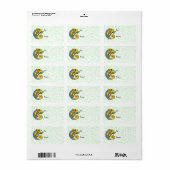Farbenfrohe Lizard Branch Geschenketiketts Adressaufkleber (Vorne)