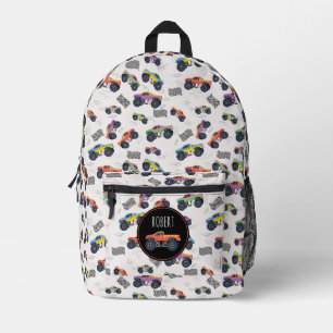 Farbenfrohe LKW Racing Kids Individuelle Name Bedruckter Rucksack