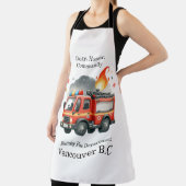 Farbenfrohe LKW-Rennen durch Flammen Schürze (InSitu)