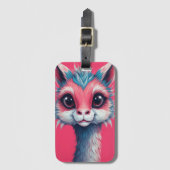 Farbenfrohe Llama Fun & Quirky Gepäckanhänger (Vorderseite Vertikal)