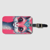 Farbenfrohe Llama Fun & Quirky Gepäckanhänger (Vorderseite (Horizontal))
