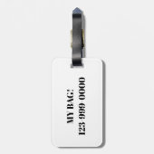 Farbenfrohe Llama-Gepäckmarke Gepäckanhänger (Rückseite vertikal)