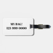 Farbenfrohe Llama-Gepäckmarke Gepäckanhänger (Rückseite horizontal)