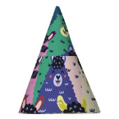 Farbenfrohe Llamas Childish Seamless Hintergrund Partyhütchen (Rechts)