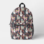 Farbenfrohe Llamas-Muster Bedruckter Rucksack (Vorderseite)